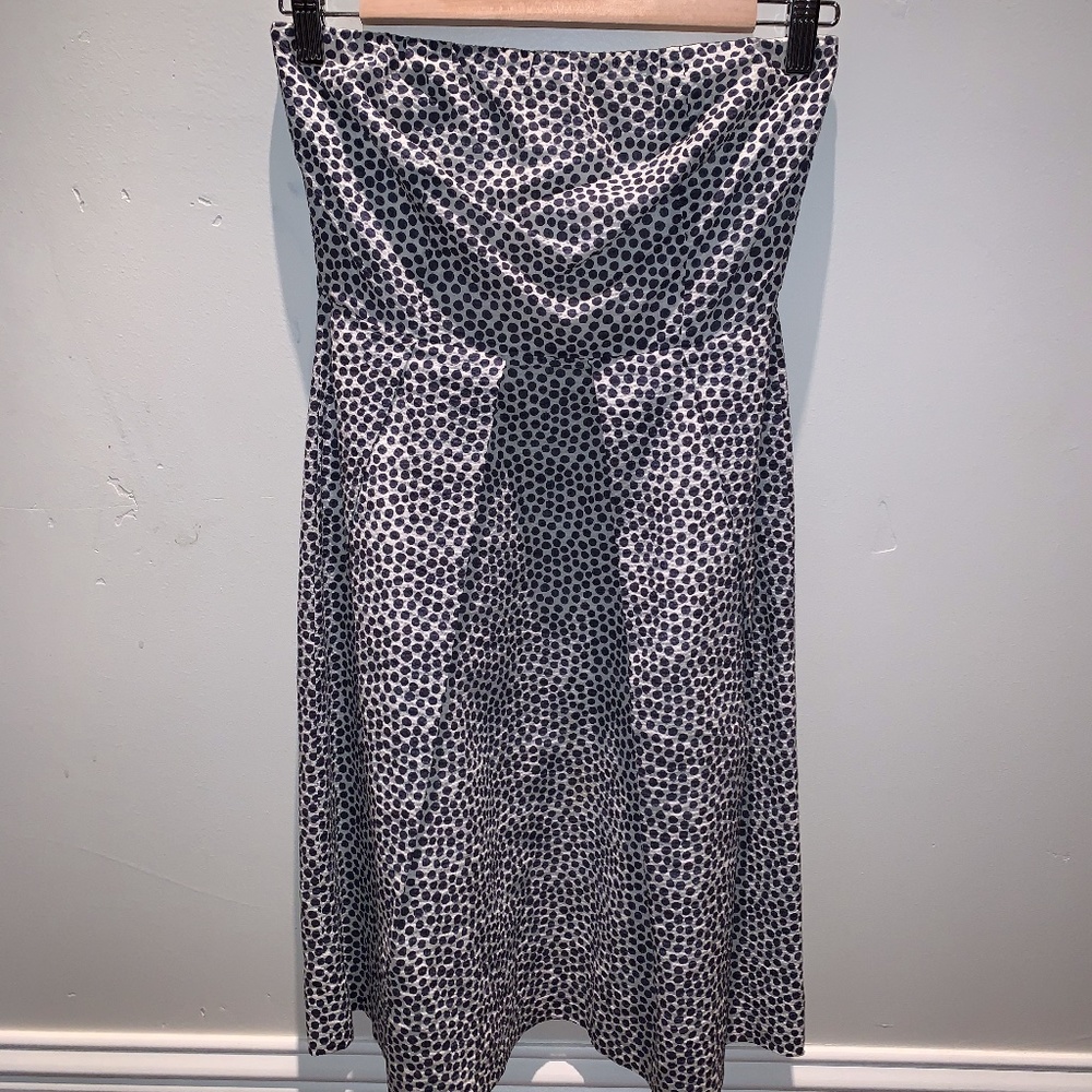 J. Crew Strapless Polka Dot Dress